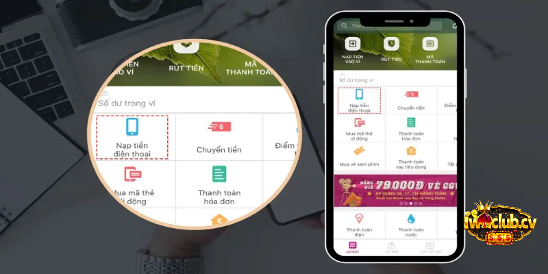 Nạp rút Iwinclub qua thẻ điện thoại nếu bạn muốn ẩn thông tin cá nhân